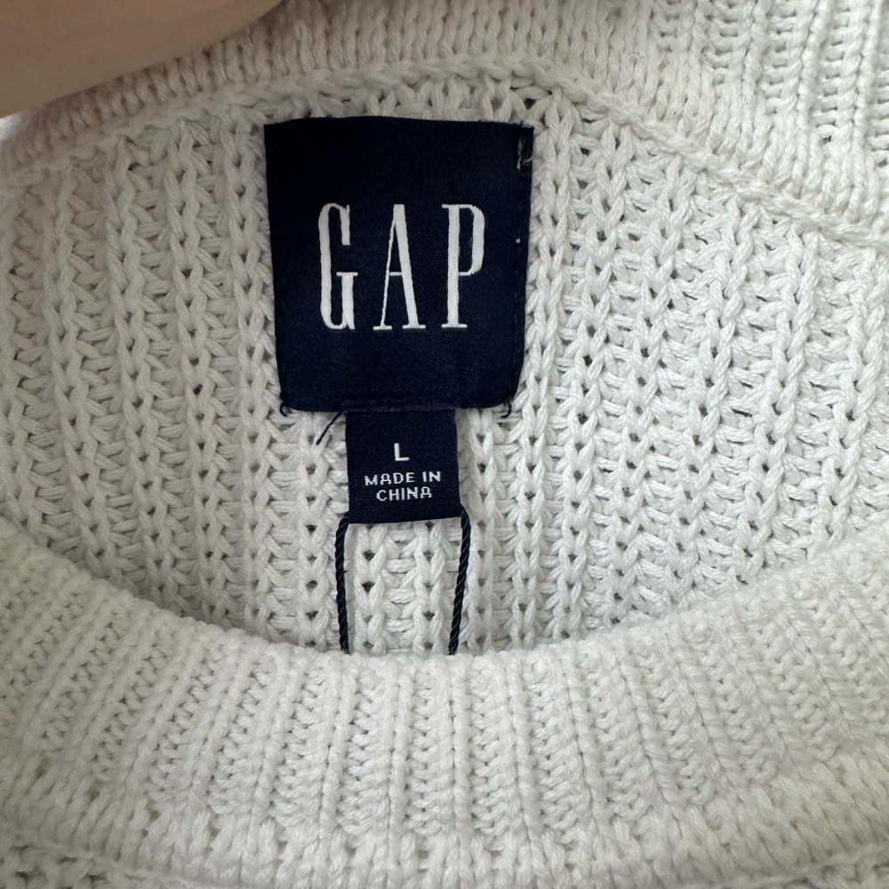 GAP Black and White Striped Crew Neck Sweater - Picture 4 of 5